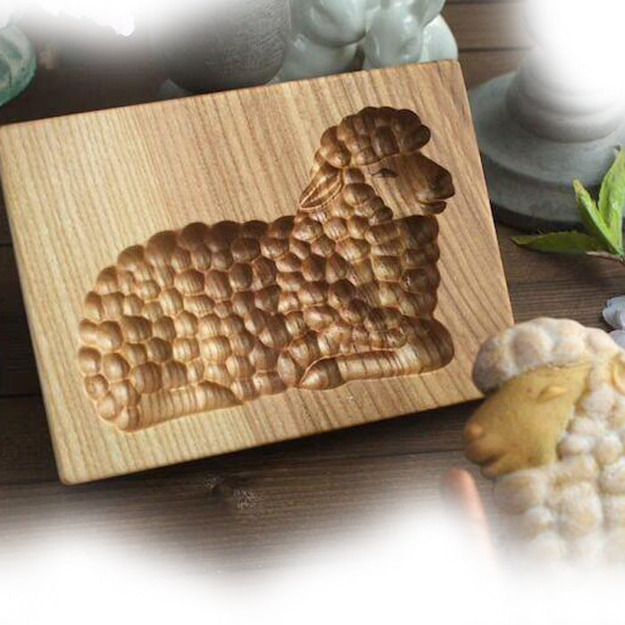 Wooden Cookie Stamp Set with Engraved Baking Molds