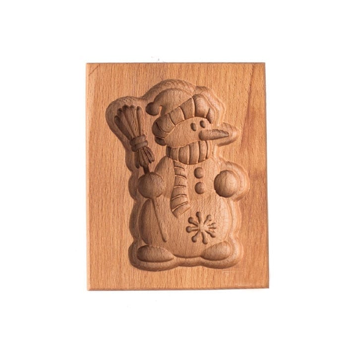 Wooden Cookie Stamp Set with Engraved Baking Molds