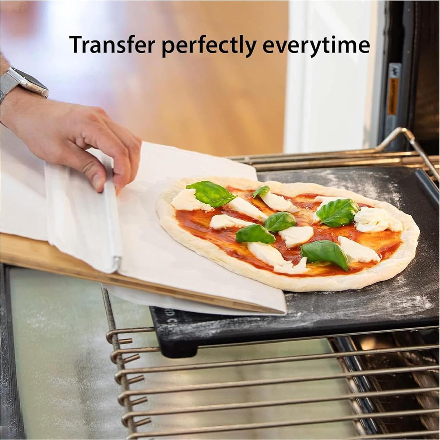 Wooden Sliding Pizza Peel with Ergonomic Handle