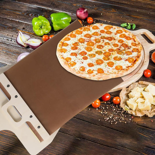 Wooden Sliding Pizza Peel with Ergonomic Handle