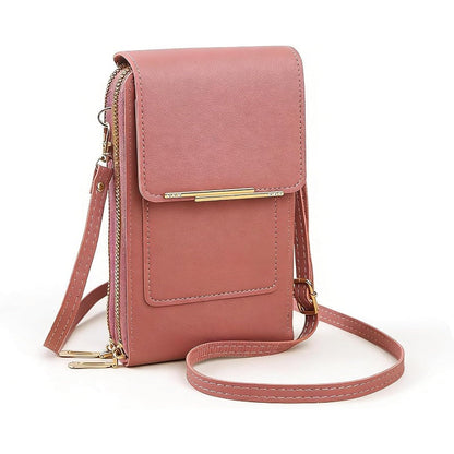 RFID Blocking Crossbody Phone Wallet Waterproof Touchscreen Phone Purse Multi Pocket Travel Bag