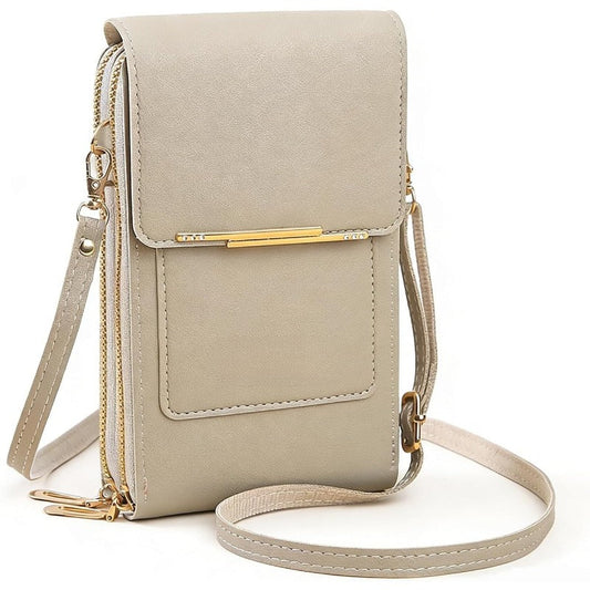 RFID Blocking Crossbody Phone Wallet Waterproof Touchscreen Phone Purse Multi Pocket Travel Bag
