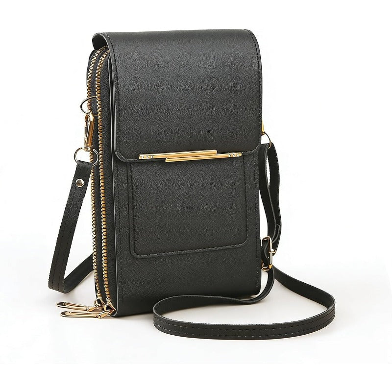 RFID Blocking Crossbody Phone Wallet Waterproof Touchscreen Phone Purse Multi Pocket Travel Bag