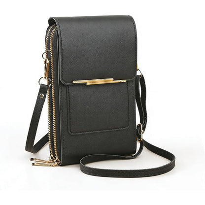RFID Blocking Crossbody Phone Wallet Waterproof Touchscreen Phone Purse Multi Pocket Travel Bag