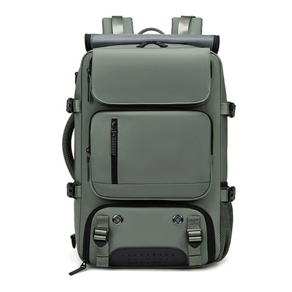 Waterproof Travel Backpack with USB Charging Port and Shoe Compartment